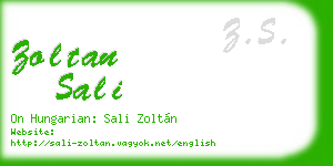zoltan sali business card