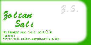zoltan sali business card